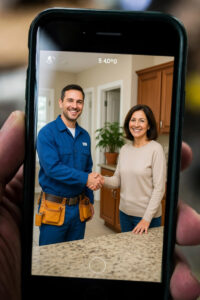plumbing before and after repair job video content