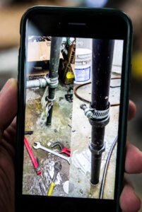 plumbing before and after repair job video content